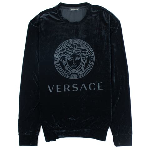 versace velours sweatshirt|versace knitwear for men.